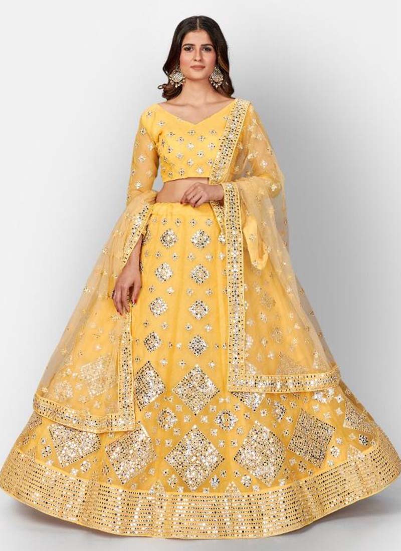 PANVI MASTANA Latest Fancy Designer Wedding Wear Heavy Stylish Organza Thread Foil Mirror Work Lahenga Choli Collection